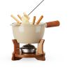 Beige & Wood Cast Iron Fondue Set by Twine Livingâ„¢