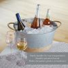 Jute Rope Wrapped Galvanized Tub by TwineÂ®