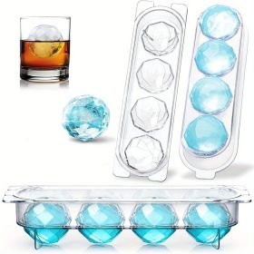Ki1 Ice Mold; Ice Cube Tray For Freezer; Cocktail Whiskey Bourbon 2 Inch Large Ice Cube Mold; Diamond Ice Ball Maker Mold