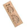 Wooden Mooncake Mold Pastry Mold Bean Paste Cake Baking Tools Panda Leaf 40g