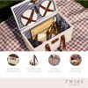 Tahoe Cream Picnic Basket for Four TwineÂ®