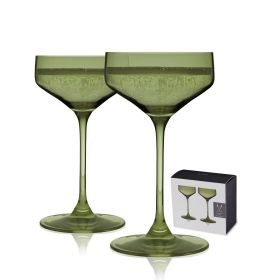 Reserve Nouveau Crystal Coupes in Sage ViskiÂ®