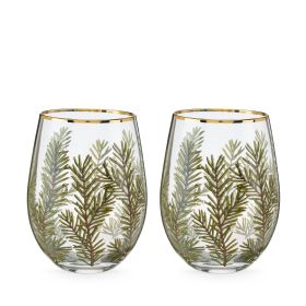Woodland Stemless Wine Glass Set by TwineÂ®