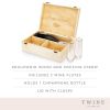 Celebrate Wood Champagne Box with 2 Flutes TwineÂ®