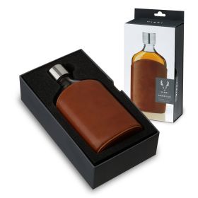 Admiral Parker Leather-Wrapped Glass Flask ViskiÂ®