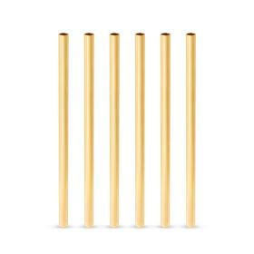 Belmont Gold Stainless Steel Short Straws ViskiÂ® (Set of 6)