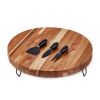 Acacia Footed Cheese Board & Knife Set by TwineÂ®