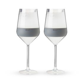 Wine FREEZE Stemmed in Gray (set of 2)  by HOSTÂ®