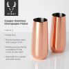 Copper Stemless Champagne Flutes by ViskiÂ®
