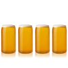 Beer Can Pint Glasses, Set of 4 by True