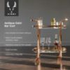 Gold Bar Cart by ViskiÂ®
