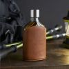 Admiral Parker 7 Oz Leather Wrapped Glass Flask ViskiÂ®