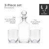 Raye Modern Crystal Liquor Decanter and Tumbler Set Viski