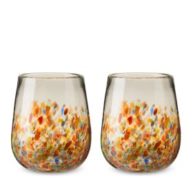 Artistico Recycled Stemless Wine Glass Set by Twine Living