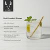 Belmont Stainless Steel Lowball Straws in Gold Viski
