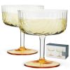 Deco Gatsby Crystal Coupe Glasses ViskiÂ® (Set of 2)