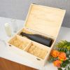 Celebrate Wood Champagne Box with Set of Flutes by Twine