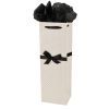 Elegant White and Black Wine Bag Cakewalk