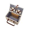 Tahoe Cream Picnic Basket for Four by Twine Living