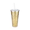 Glam Double Walled Glitter Tumbler Blush