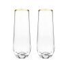Gilded Stemless Champagne Flute Set by Twine