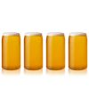Beer Can Pint Glasses, Set of 4 by True