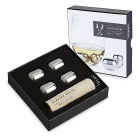 Glacier RocksÂ® Stainless Steel Wine Globes ViskiÂ® (Set of 4)