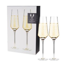Raye Crystal Angled Champagne Flutes ViskiÂ®