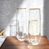 Starlight Stemless Champagne Flute Set Twine