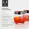 Irving Crystal Chrome-Rim Tumblers Viski