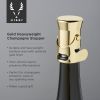 Belmont Heavyweight Champagne Stopper in Gold Viski