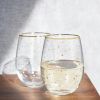 Starlight Stemless Wine Glass Set by Twine