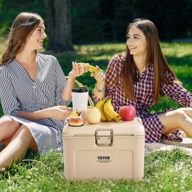 Portable Cooler Insulated Hard Cooler 23 Can Capacity With Cup Holder (size: 16.5 Qt)