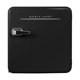 Magic Chef 1.6-Cu. Ft. ENERGY-STAR Certified Retro Mini Fridge with Manual Defrost (Color: Black)