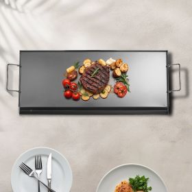 Flat Top Griddle Carbon Steel Universal BBQ Grill Pan Cookware (size: 32" X 14")