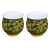 2 Pcs 3.4 oz Chinese Porcelain Teacup Kongfu Tea Cups Wine Cup