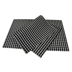 Non-slip PVC Protection Woven Placemats 17.7x11.8 inch (Option: 4 Piece, Color: Black)