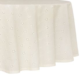 Eyelet Table Cloth (size: 70" Round)