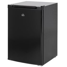 Upright Freezer, 3 Cu Ft Small Freezer with Reversible Single Door, Adjustable Thermostat for Home, Apartment (Color: Black)