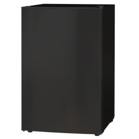 4.5 Cu.Ft Mini Fridge, Single Door Refrigerator with Freezer, Wheels, Adjustable Thermostat, Reversible Door (Color: Black)
