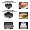 Non Stick Springform Cake Pan Leakproof 9in 10in 11in Bakeware Pan With Removable Bottom 3Pcs Per Set