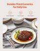 Dinnerware Set, Round Plates and Bowls Sets, Scratch Resistant Ceramic Dinner Ware