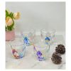 Rainbow Diamond Acrylic Glasses Drinking Set of 4, Plastic Drinking Glasses, BPA Free, Drinkware Set