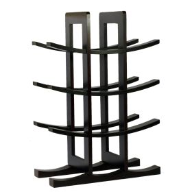 12-Bottle Wine Rack in Bamboo (Color: Espresso)