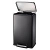 Stainless Steel 13-Gallon Kitchen Trash Can with Step Lid