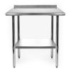 Heavy Duty Stainless Steel Restaurant Kitchen Prep Work Table with Backsplash