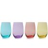 Color Stemless Wine Glasses True