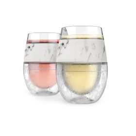 Wine FREEZEâ„¢ HOSTÂ® (Set of 2) (Option: Set Of 2, Color: Marble)